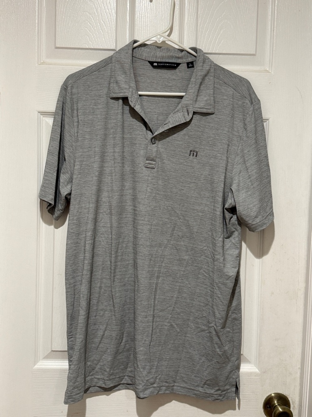Travis Mathew Light Heather Gray Polo Shirt